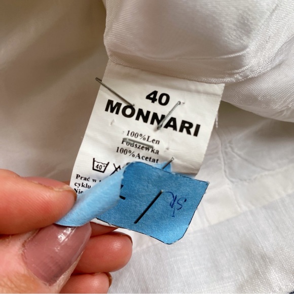 🐚 MONNARI WHITE LINEN ELEGANT BLAZER JACKET! - Picture 13 of 16